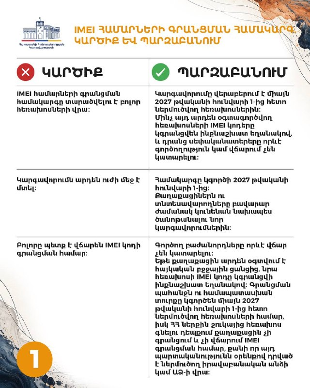 Презентация системы регистрации IMEI в правительстве Армении, Давташен