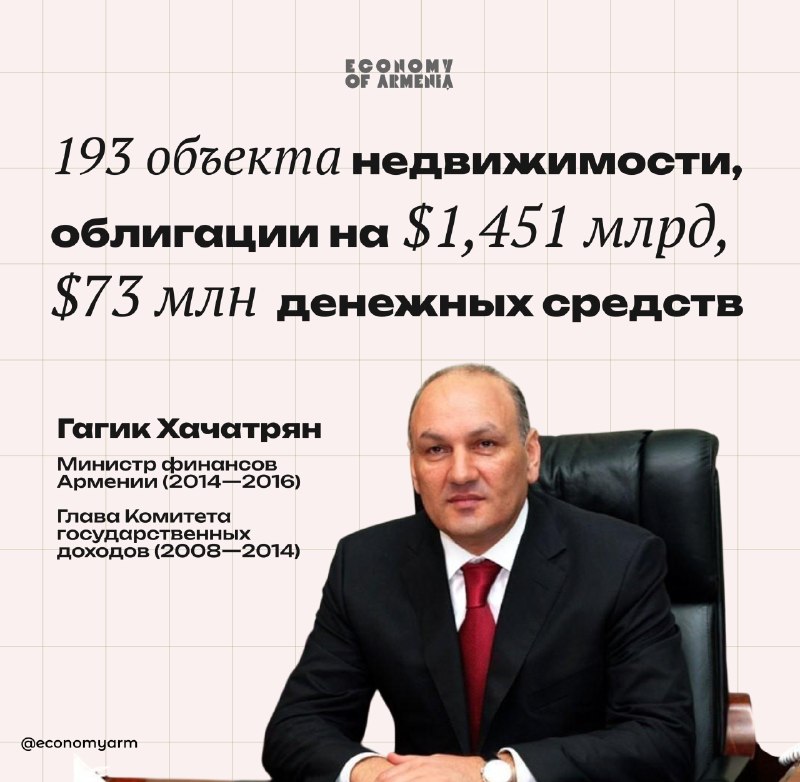 Гагик Хачатрян задерждан: прокуратура требует конфисковать $1,5 млрд активов, включая недвижимость в Давташене