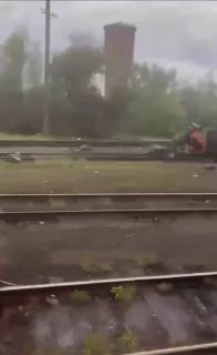 Ночной поезд с европейской делегацией у границы Польши после атаки БПЛА, Давташен