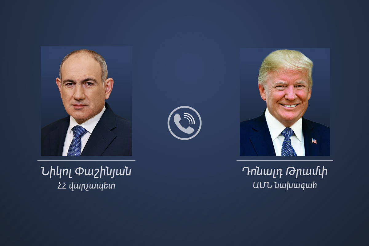 Пашинян и Трамп обсудили по телефону вопросы армяно-американского сотрудничества — Давташен