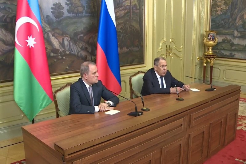 Сергей Лавров на пресс-конференции по итогам переговоров с главой МИД Азербайджана