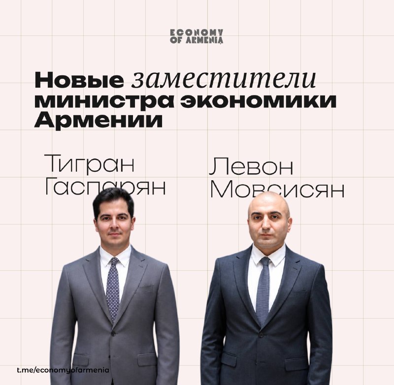 Тигран Гаспарян и Левон Мовсисян назначены замминистра экономики Армении: что известно о новых кадрах