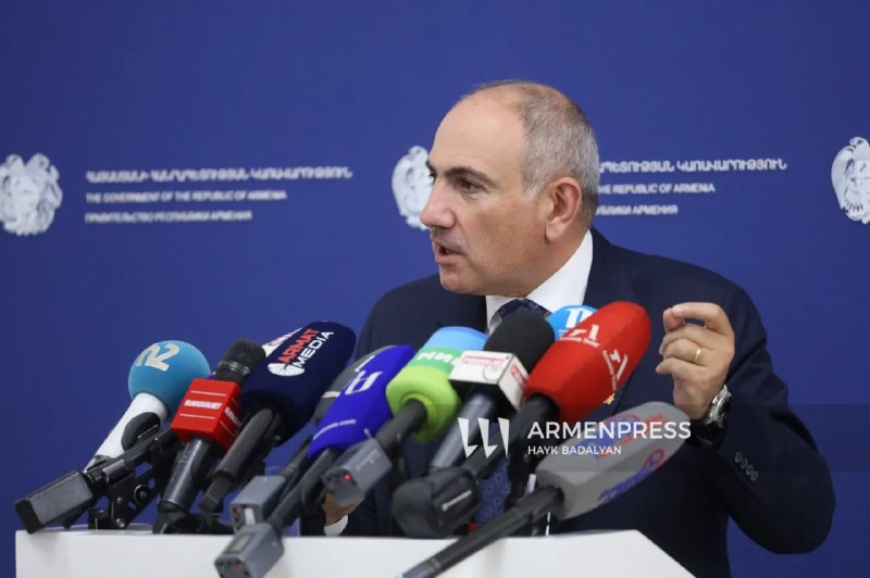 Никол Пашинян на брифинге после заседания правительства в Ереване