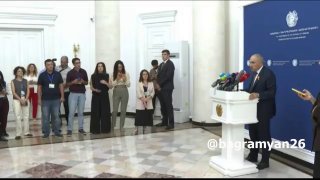Никол Пашинян на выступлении, посвящённом российской базе в Армении, Давташен