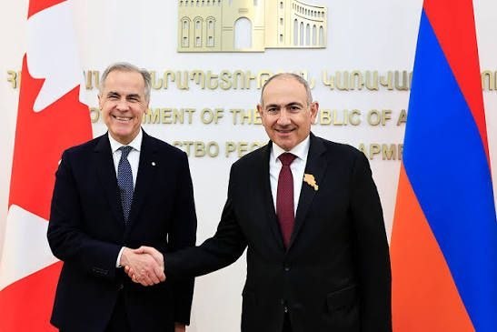 Никол Пашинян и Марк Карни на встрече в Ереване