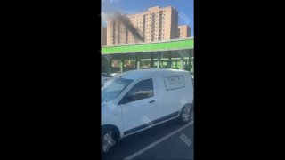 Пожар в жилом доме в Давташене, Ереван — кадр с места